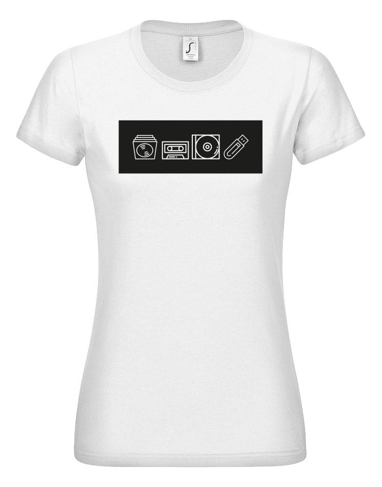 Tontrger Girly T-Shirt schwarz auf wei