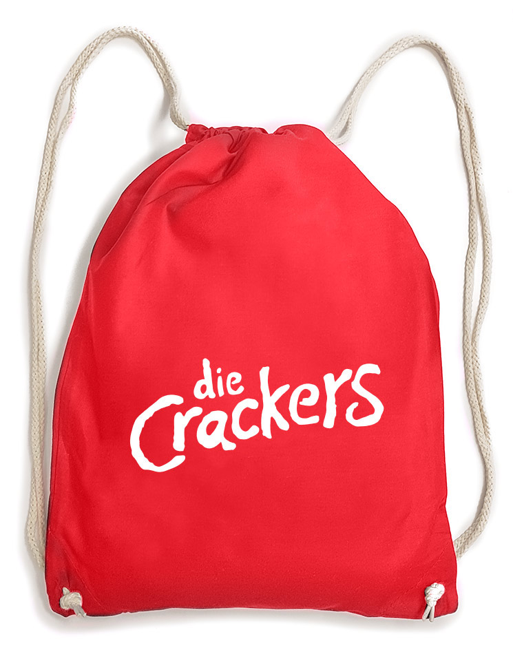 Die Crackers Logo-Baumwollrucksack rot