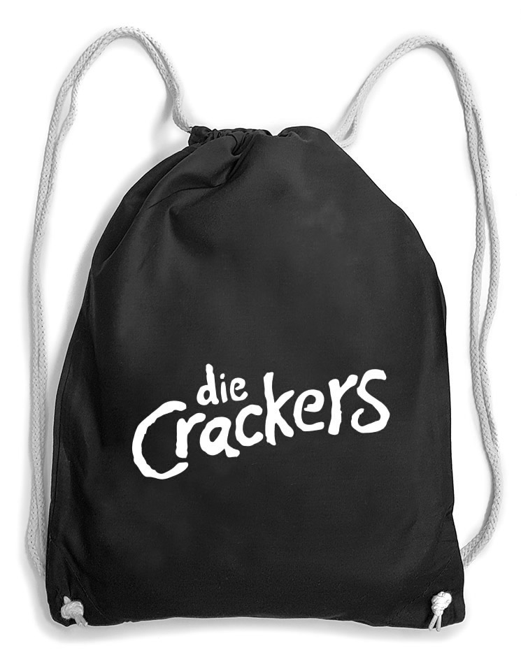 Die Crackers Logo-Baumwollrucksack schwarz