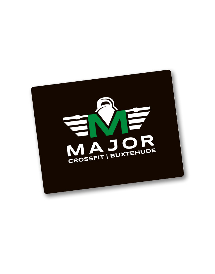 CrossFit Major Textil-Mousepad mehrfarbig auf schwarz