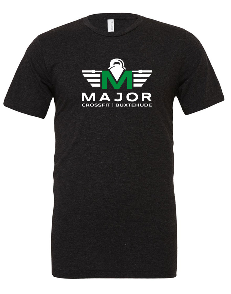 CrossFit Major ATHLETE Unisex T-Shirt mehrfarbig auf charcoal black