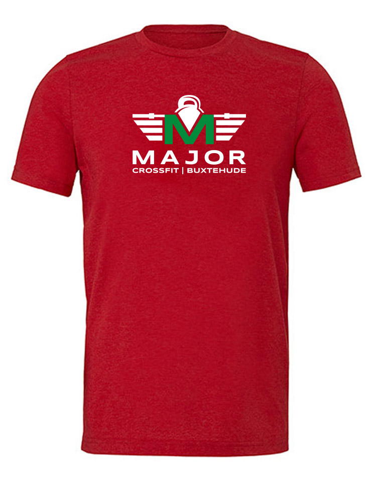CrossFit Major ATHLETE Unisex T-Shirt mehrfarbig auf red solid triblend