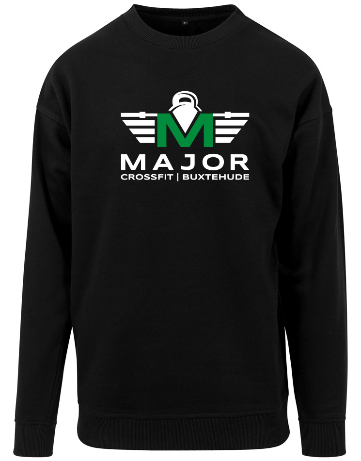 CrossFit Major Fitness Crew Neck Sweatshirt mehrfarbig auf schwarz