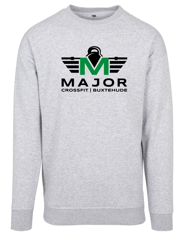 CrossFit Major Fitness Crew Neck Sweatshirt mehrfarbig auf heather grey