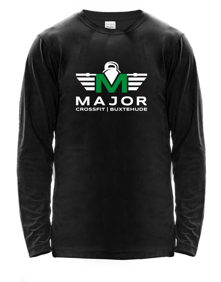 CrossFit Major Fitness Athlete Longsleeve Men mehrfarbig auf schwarz