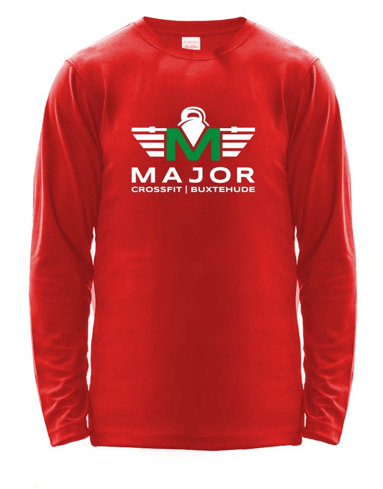 CrossFit Major Fitness Athlete Longsleeve Men rot