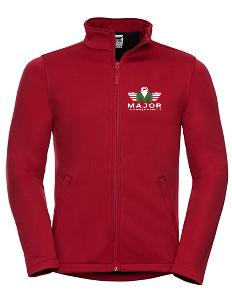 CrossFit Major Fitness Softshell Jacket Men mehrfarbig auf classic red