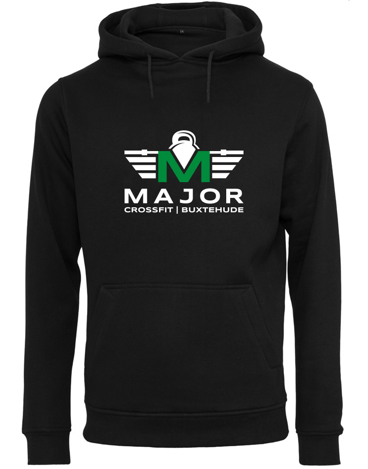 CrossFit Major Fitness Hoodie Men mehrfarbig auf schwarz 