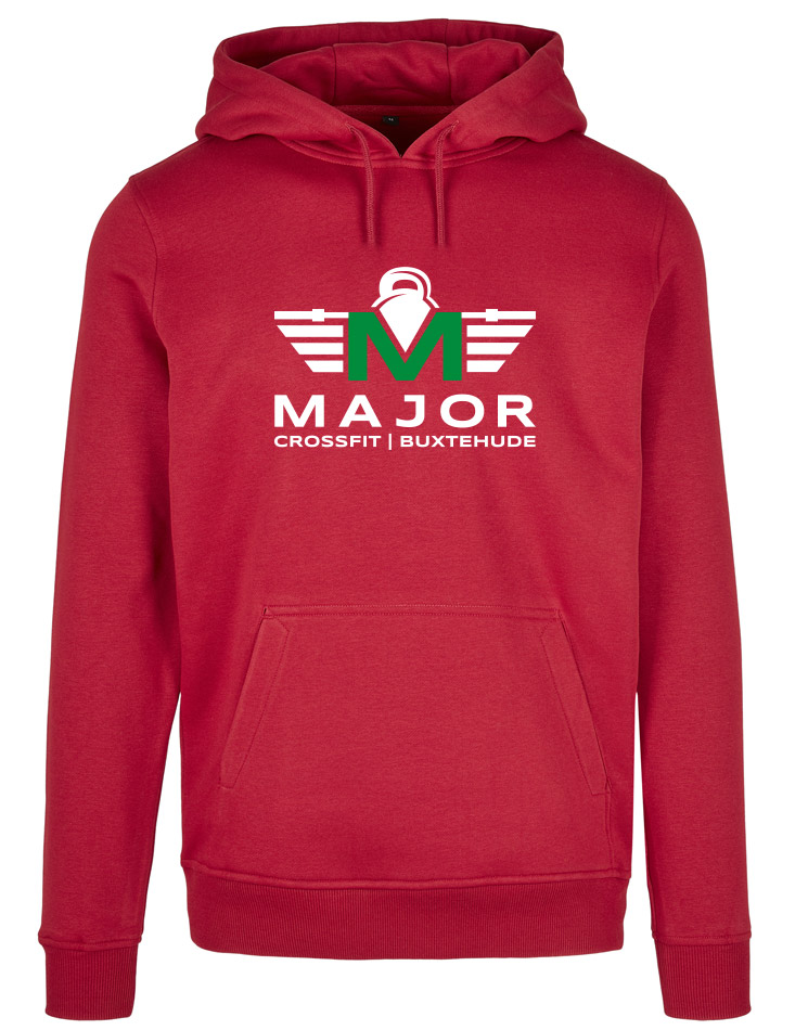 CrossFit Major Fitness Hoodie Men mehrfarbig auf rot 