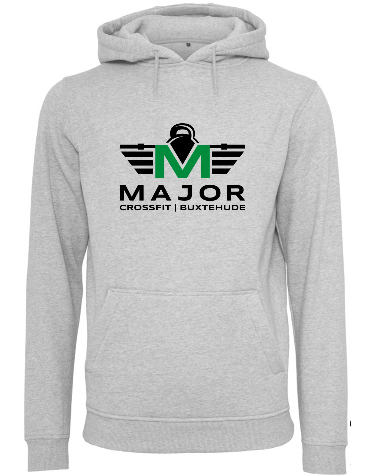 CrossFit Major Fitness Hoodie Men mehrfarbig auf heather grey 