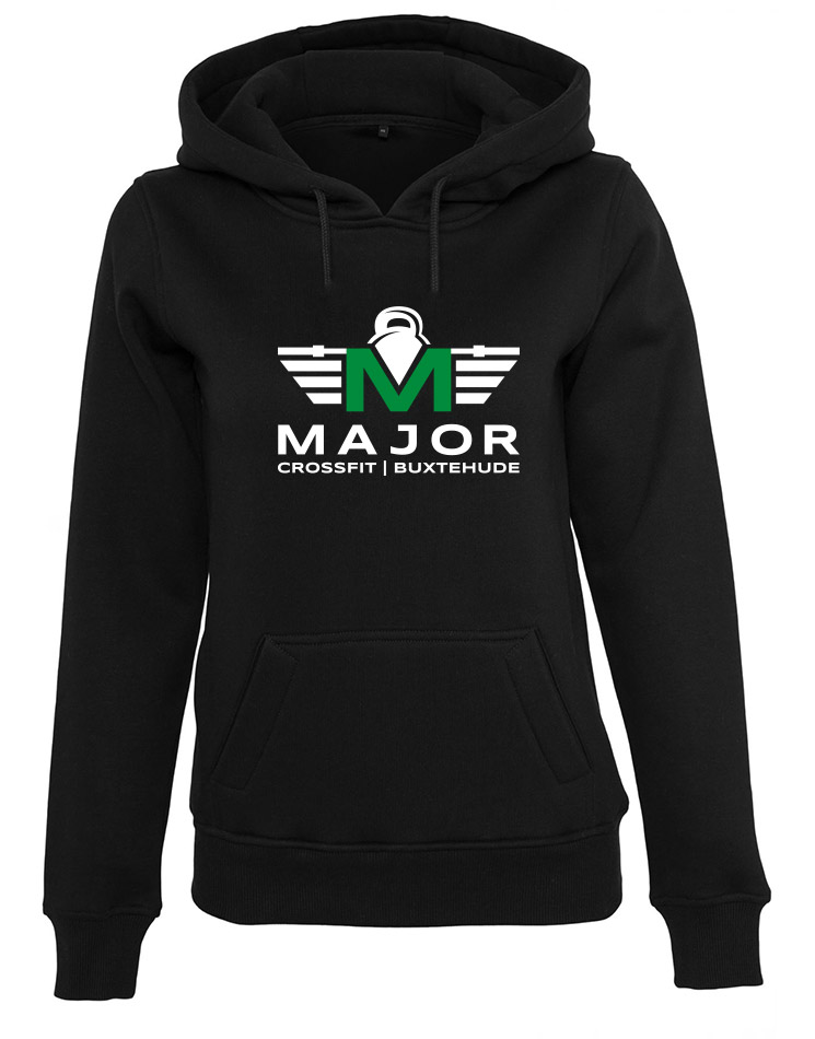 CrossFit Major Fitness Hoodie Women mehrfarbig auf schwarz