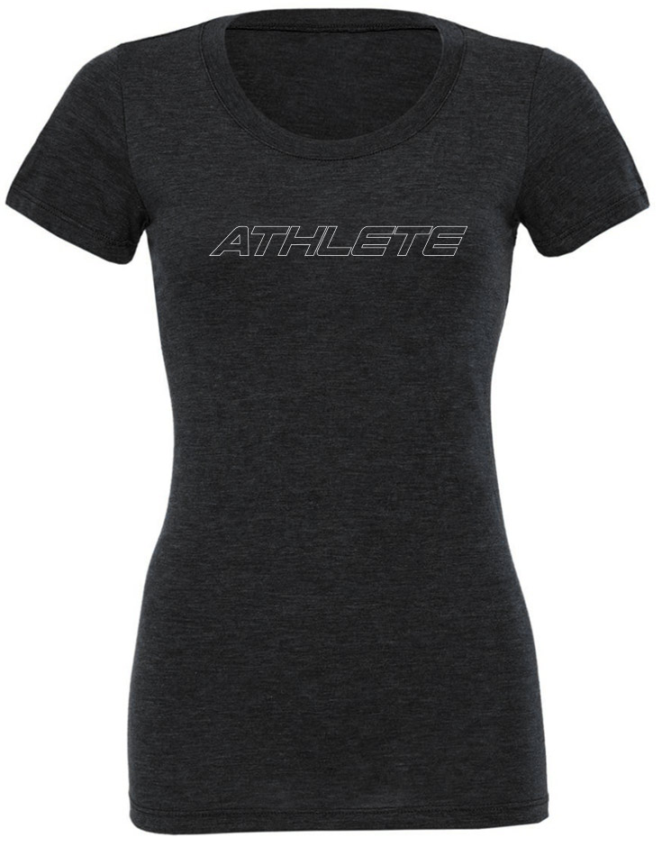 CrossFit Major ATHLETE Girly T-Shirt mehrfarbig auf charcoal black