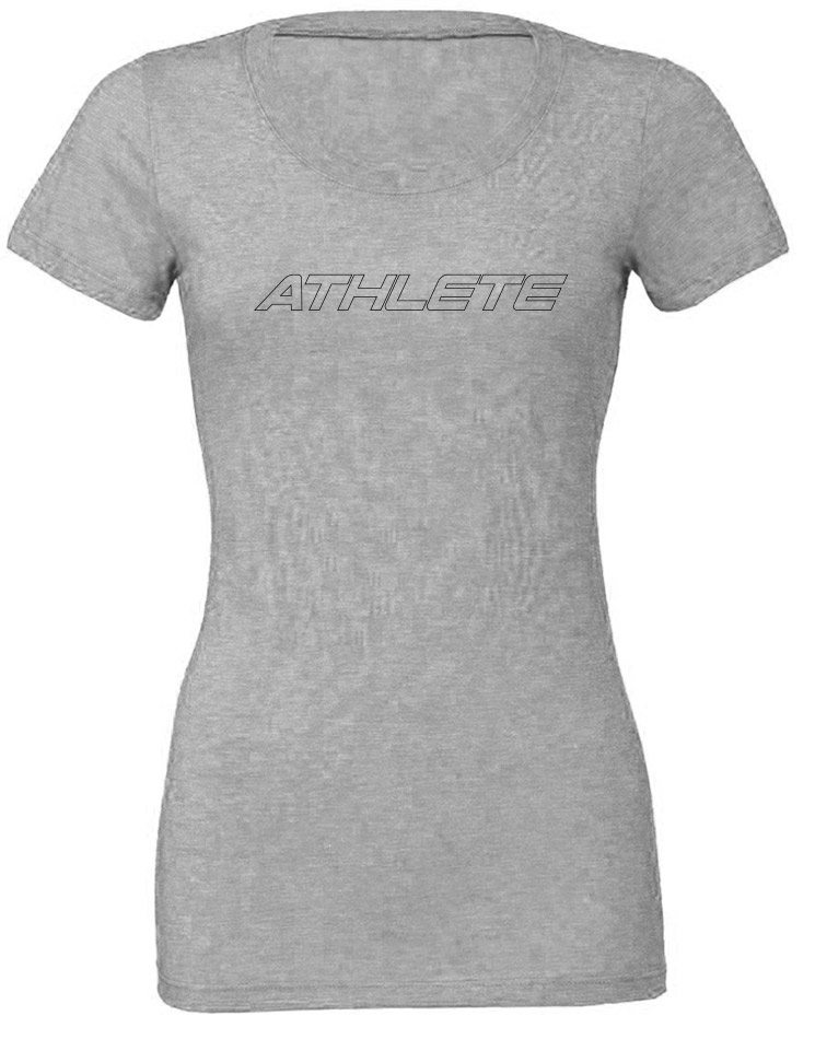 CrossFit Major ATHLETE Girly T-Shirt mehrfarbig auf grey triblend