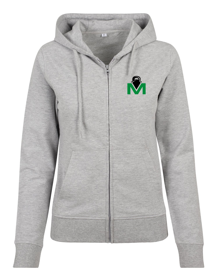 CrossFit Major ATHLETE Fitness Zip Hoodie Women mehrfarbig auf heather grey