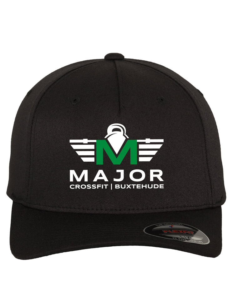 CrossFit Major Flexfit 5 Panel Cap mehrfarbig auf schwarz