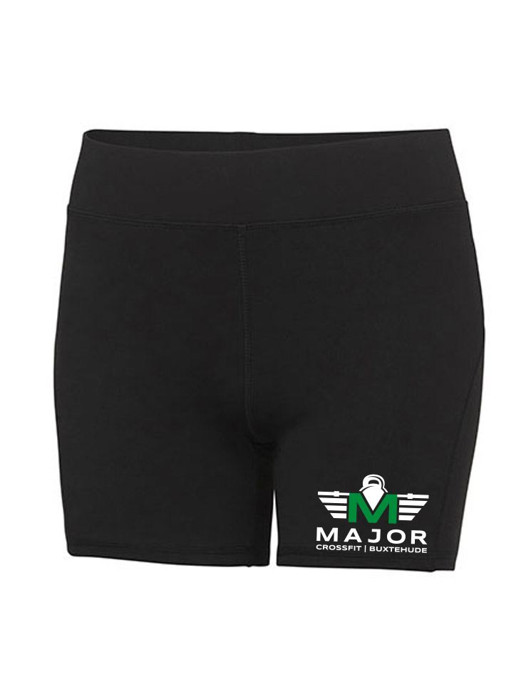 CrossFit Major Womens Cool Training Shorts  mehrfarbig auf schwarz