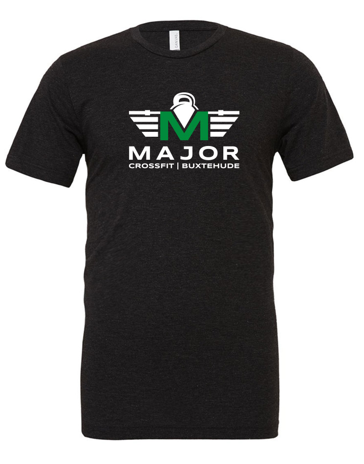 CrossFit Major Unisex T-Shirt mehrfarbig auf charcoal black