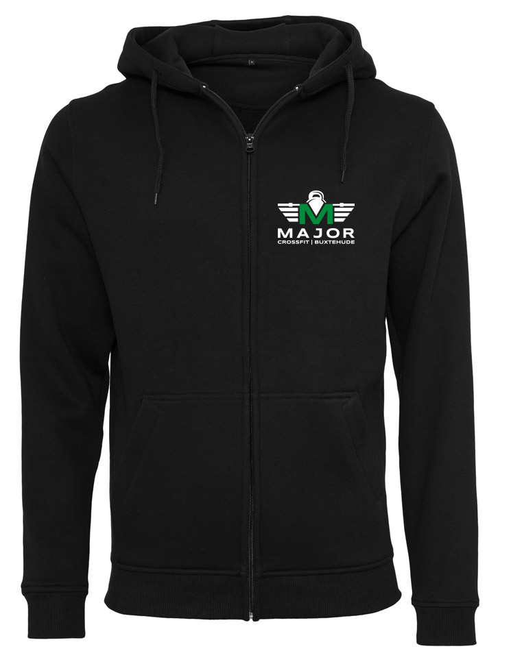 CrossFit Major Fitness Zip Hoodie Men mehrfarbig auf schwarz