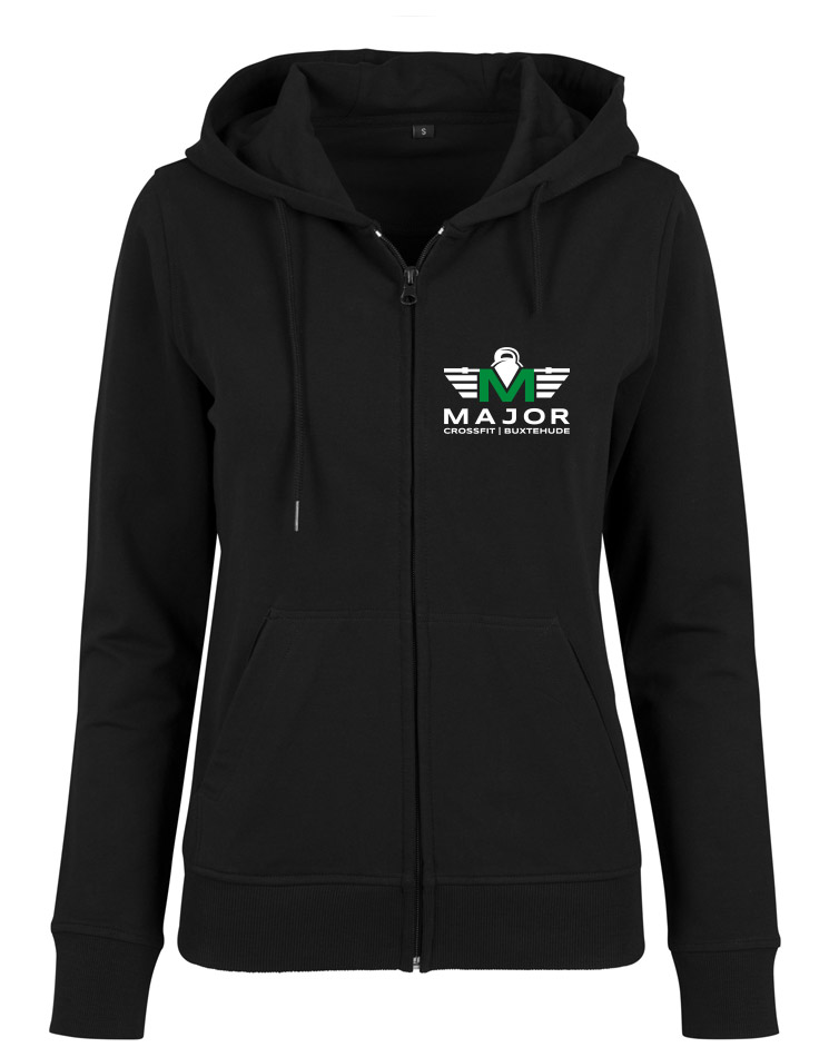 CrossFit Major Fitness Zip Hoodie Women schwarz