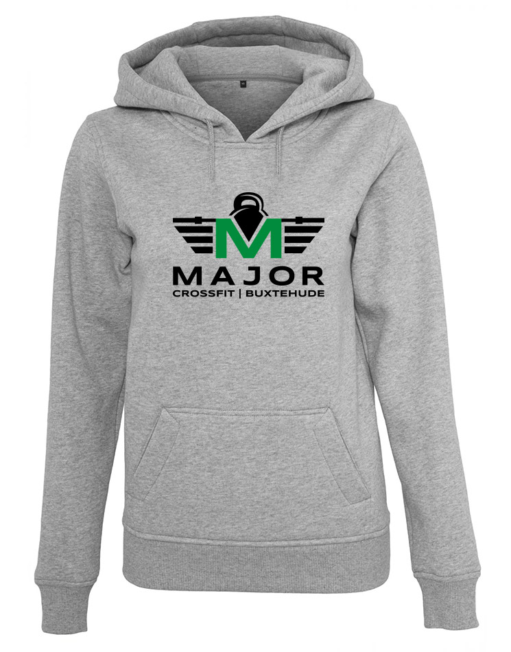 CrossFit Major Fitness Hoodie Women mehrfarbig auf heather grey