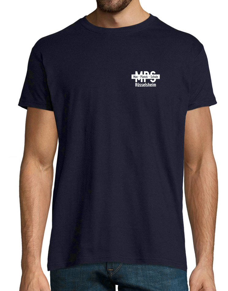 MPS Unisex T-Shirt wei auf navy