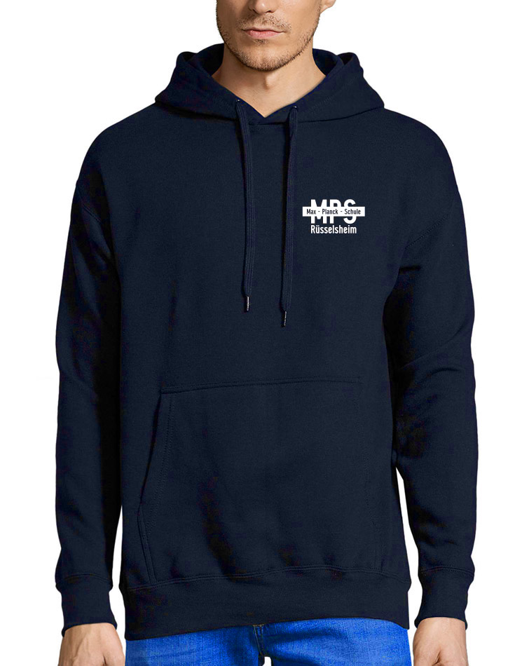 MPS Unisex-Hoodie wei auf navy