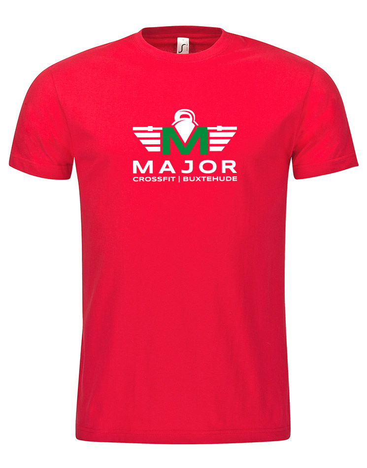 CrossFit Major Kinder T-Shirt mehrfarbig auf rot