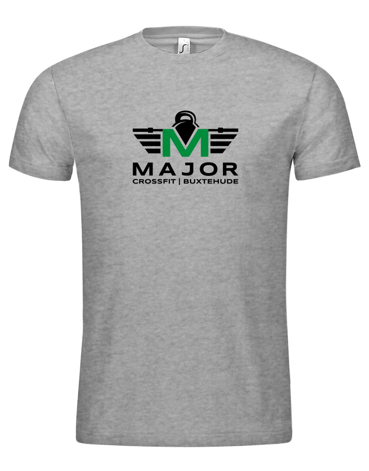 CrossFit Major Kinder T-Shirt mehrfarbig auf grey melange