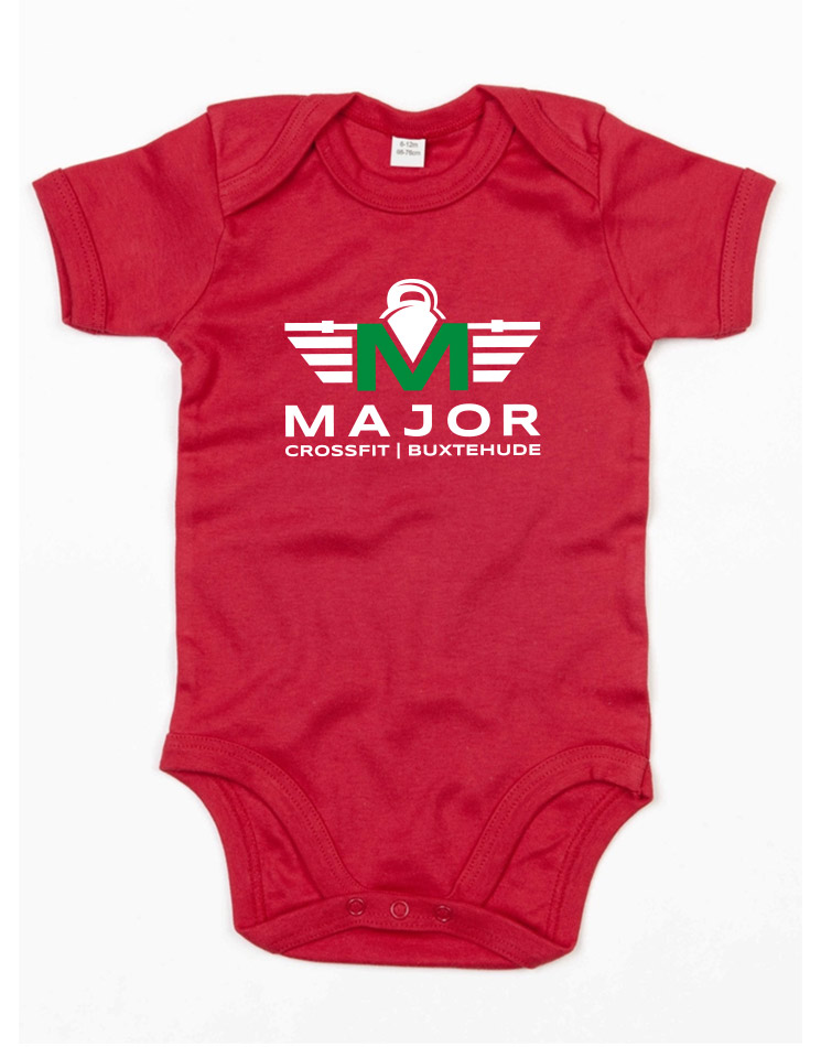 CrossFit Major Babystrampler rot