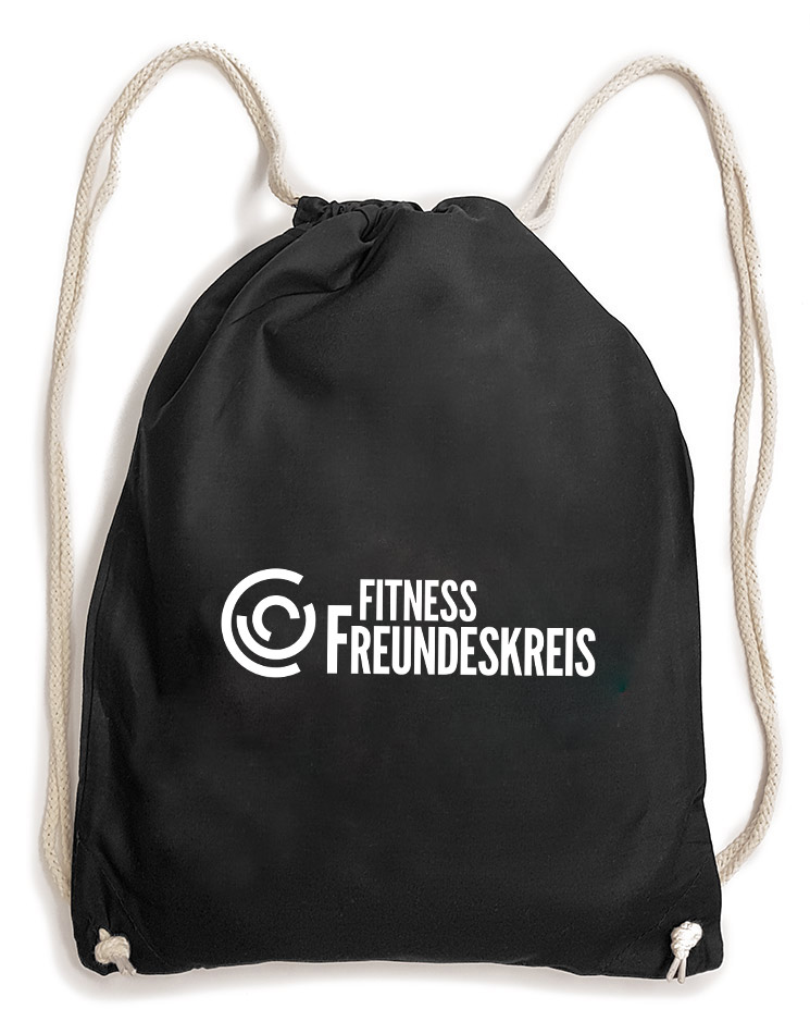 Crossfit Freundeskreis Baumwollrucksack schwarz