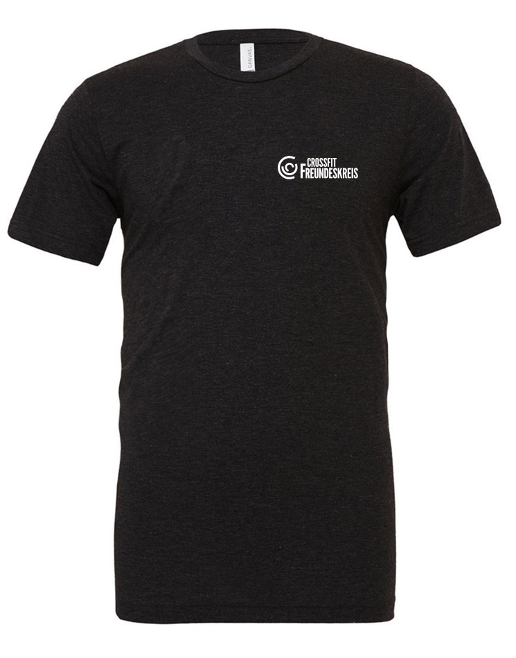 Crossfit Freundeskreis Unisex T-Shirt weiß auf charcoal