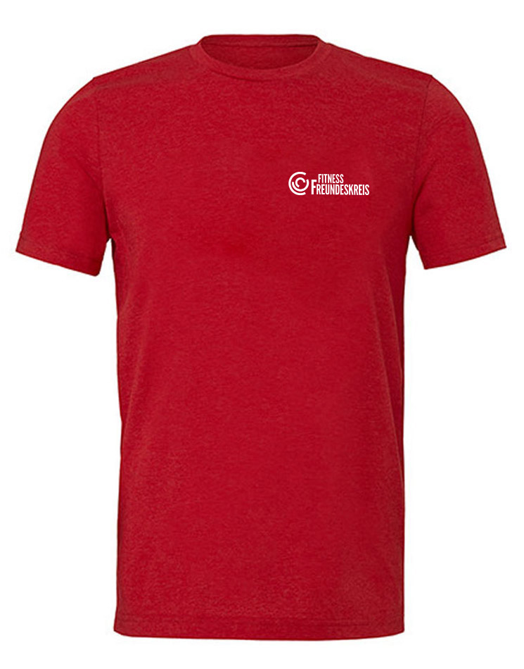 Crossfit Freundeskreis Unisex T-Shirt wei auf solid red triblend