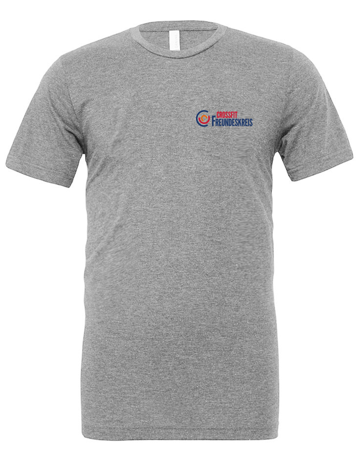 Crossfit Freundeskreis Unisex T-Shirt mehrfarbig auf athletic grey triblend
