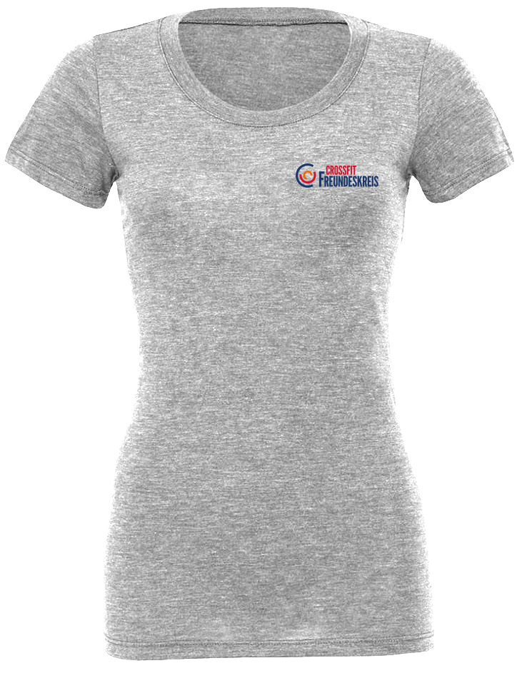 Crossfit Freundeskreis Girly T-Shirt mehrfarbig auf grey triblend heather