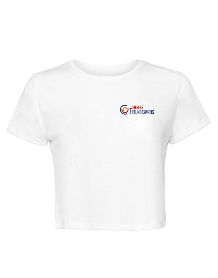 Fitness Freundeskreis Girly Cropped Tee weiss