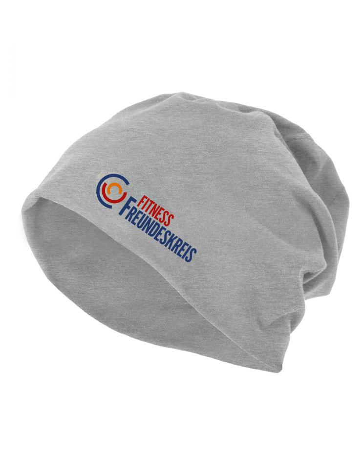 Crossfit Freundeskreis Beanie mehrfarbig auf heather grey