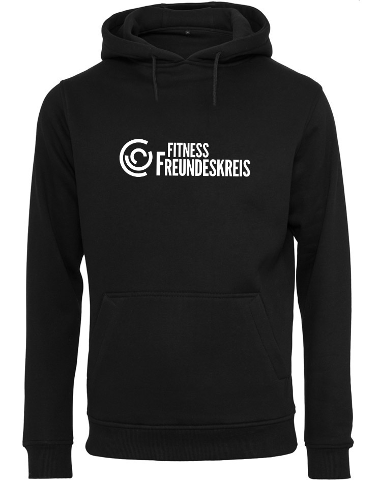 Crossfit Freundeskreis Unisex Heavy Hoodie - BigPrint wei auf schwarz