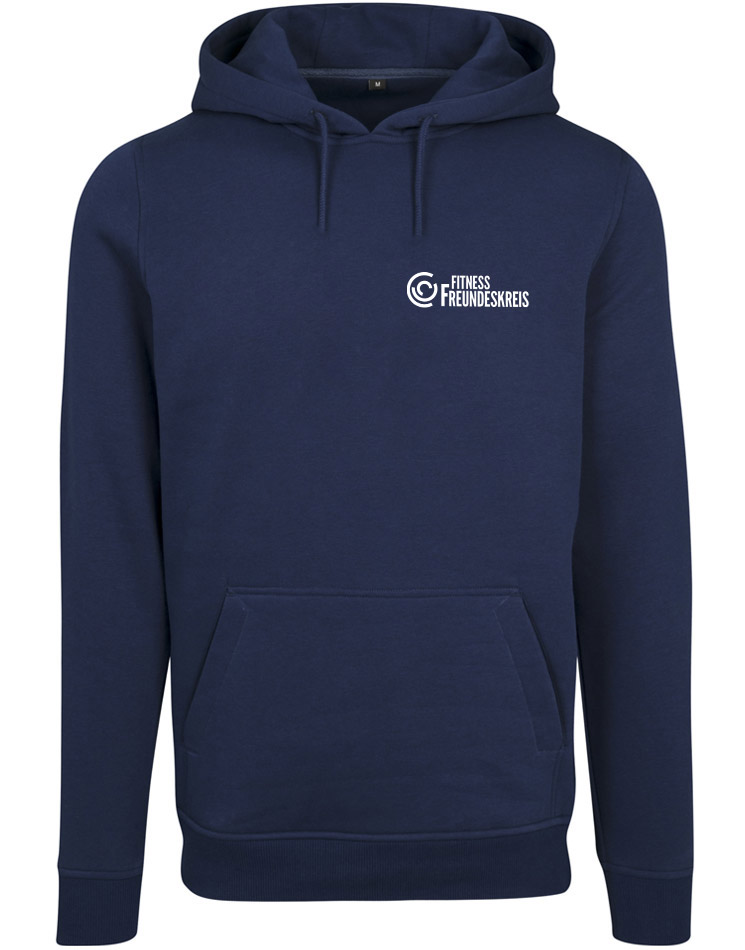 Crossfit Freundeskreis Unisex Heavy Hoodie wei auf light navy