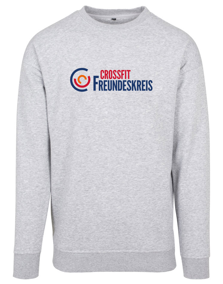 Crossfit Freundeskreis Unisex Sweat Crewneck - BigPrint mehrfarbig auf heather grey