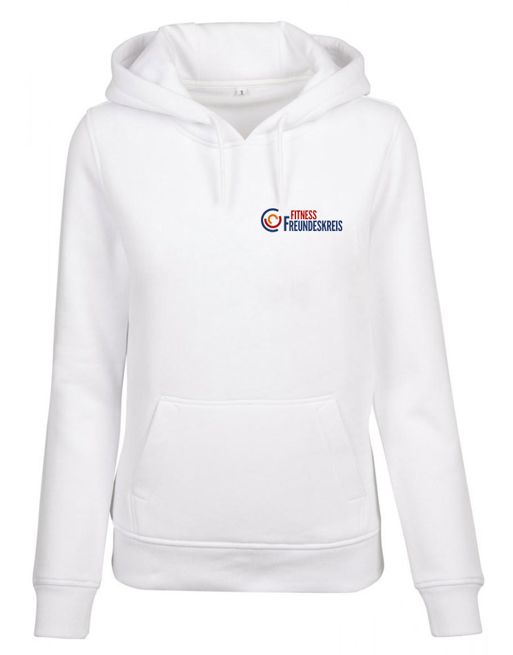 Crossfit Freundeskreis Ladies Heavy Hoody mehrfarbig auf weiss