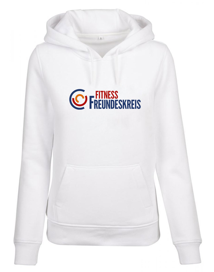 Fitness Freundeskreis Ladies Heavy Hoody - BigPrint weiss