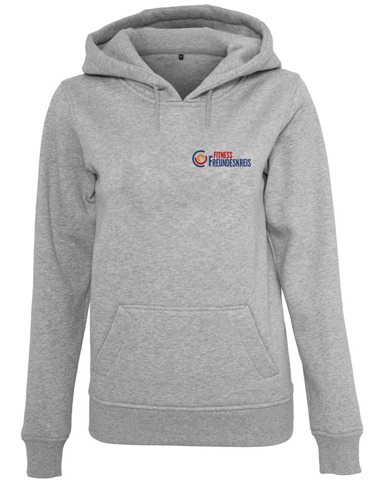 Crossfit Freundeskreis Ladies Heavy Hoody mehrfarbig auf heather grey