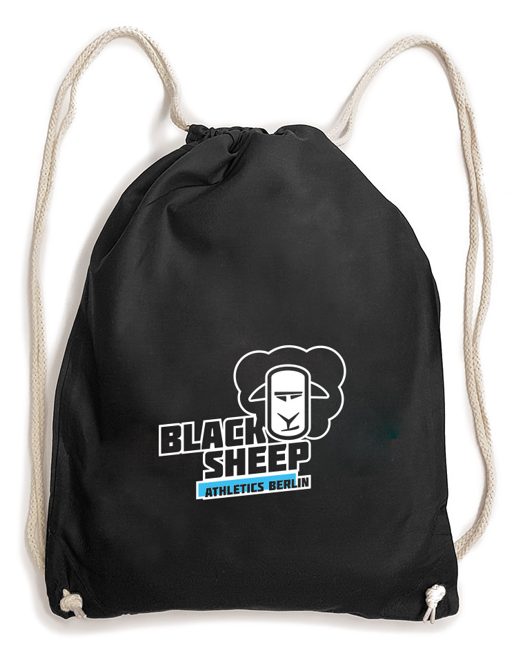 Black Sheep Athletics Berlin Baumwollrucksack mehrfarbig auf schwarz