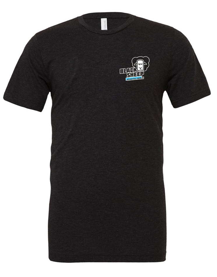 Black Sheep Athletics Berlin Unisex T-Shirt mehrfarbig auf charcoal-black