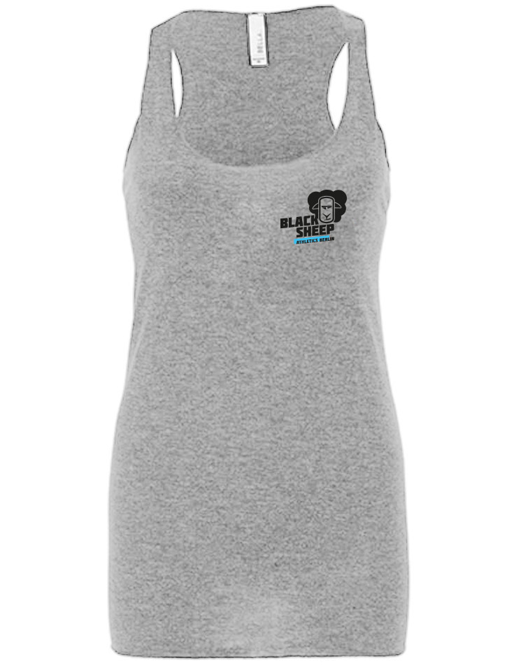 Black Sheep Athletics Berlin Girly Triblend Racerback Tank Top grau