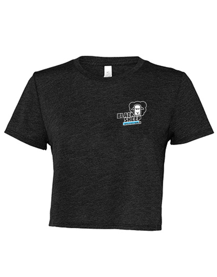 Black Sheep Athletics Berlin Girly Flowy Cropped Tee - Athlete mehrfarbig auf heather black