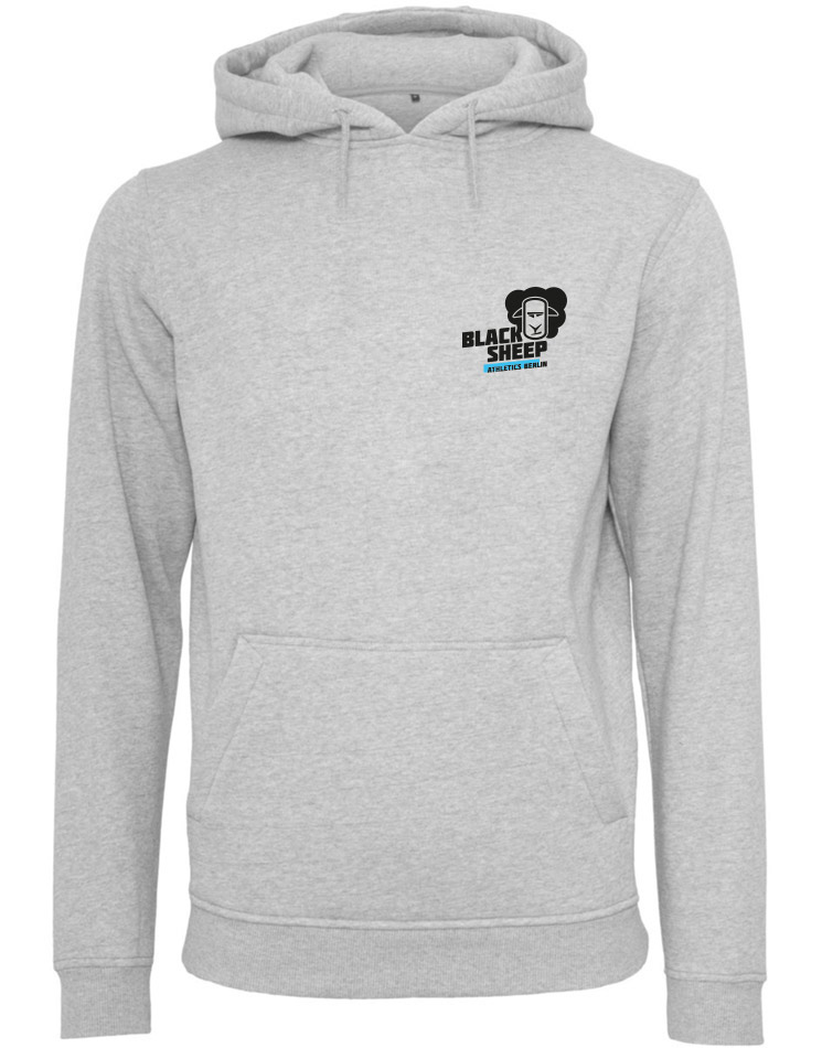 Black Sheep Athletics Berlin Unisex Heavy Hoody mehrfarbig auf heather grey