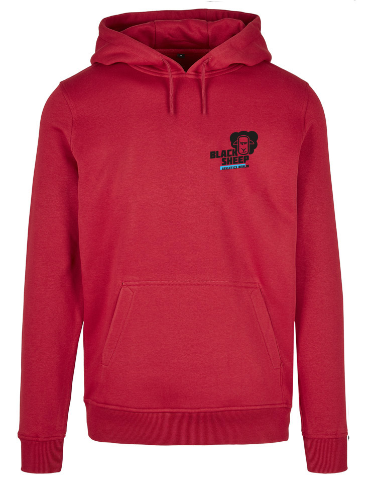 Black Sheep Athletics Berlin Unisex Heavy Hoody mehrfarbig auf city red