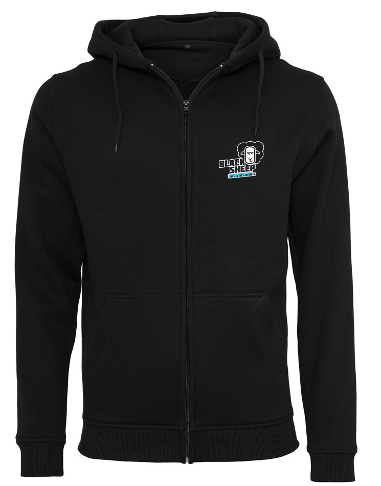 Black Sheep Athletics Berlin Unisex Heavy Zip Hoody mehrfarbig auf schwarz