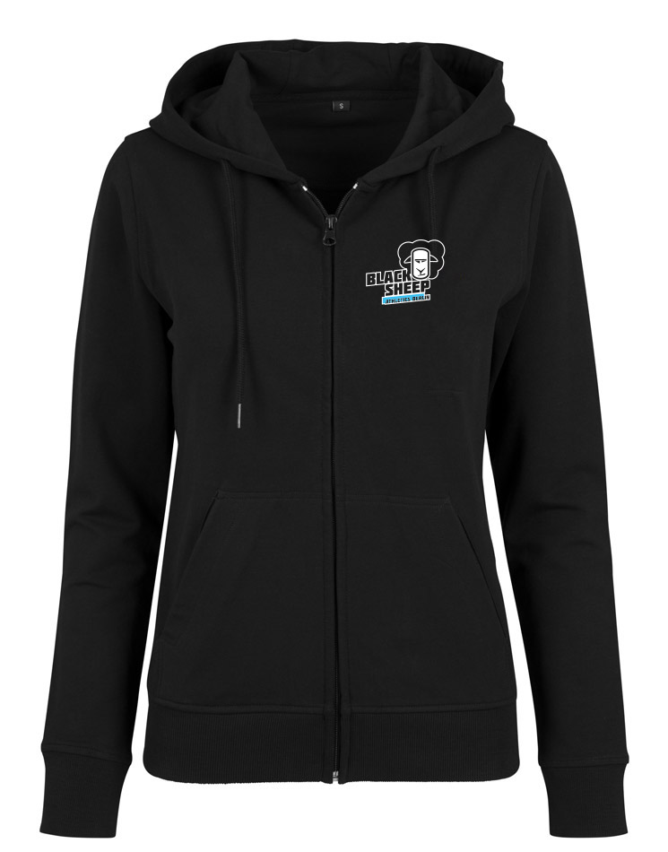 Black Sheep Athletics Berlin Ladies Terry Zip Hoody mehfarbig auf schwarz